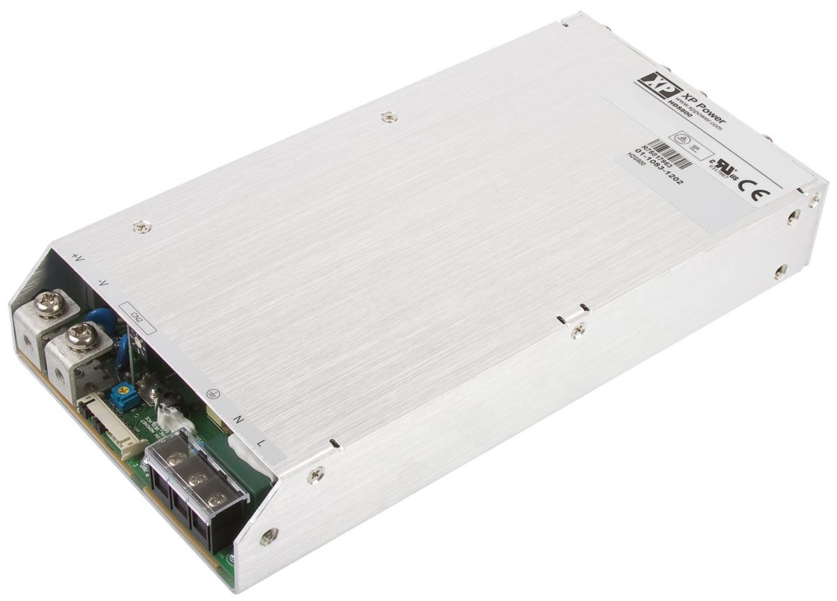 XP Power Switching Power Supply, HDS800PS12, 12V dc, 66.7A, 800W, 1 Output, 127 → 370 V dc, 90 → 264 V ac