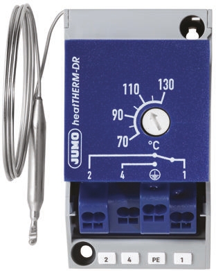 Jumo Capillary Thermostat, +130°C Max, NO/NC, Automatic Reset, Surface Mount