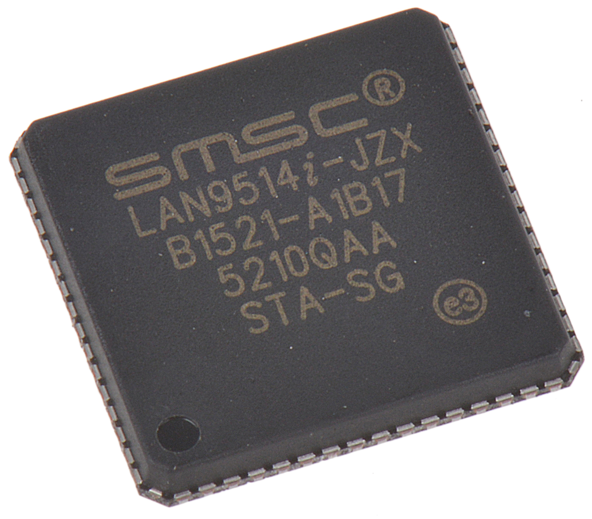 Microchip LAN9514I-JZX, Ethernet Controller, 1.5Mbps, 3.3 V, 64-Pin QFN