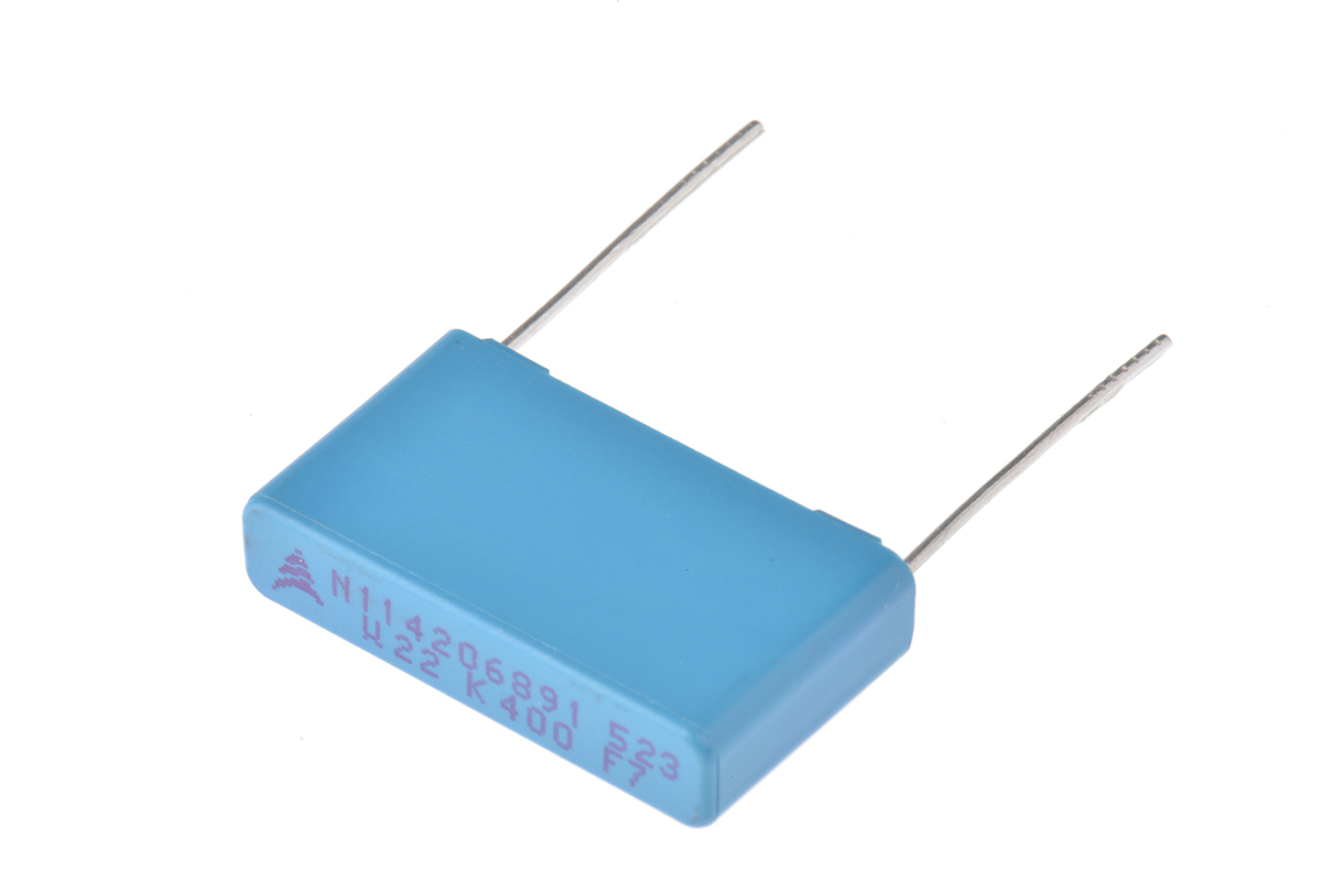 EPCOS B32523 Polyester Film Capacitor, 200 V ac, 400 V dc, ±10%, 220nF, Through Hole
