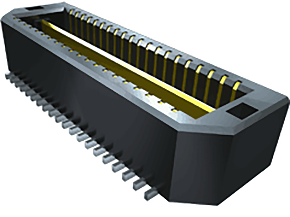 Samtec QTE Series Right Angle Surface PCB Header, 40 Contact(s), 0.8 mm Pitch, 2 Row, Shrouded