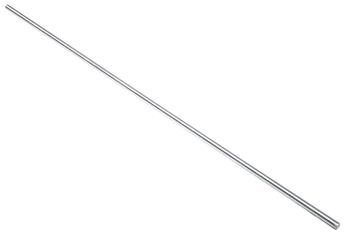 RS PRO Zinc Plated Steel Threaded Rod, M20, 1m