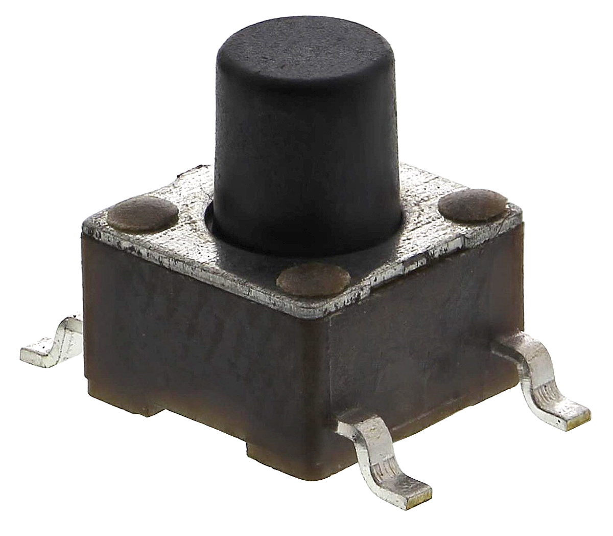 TE Connectivity Black Button Tactile Switch, SPST 50 mA @ 24 V dc 3.4mm Surface Mount