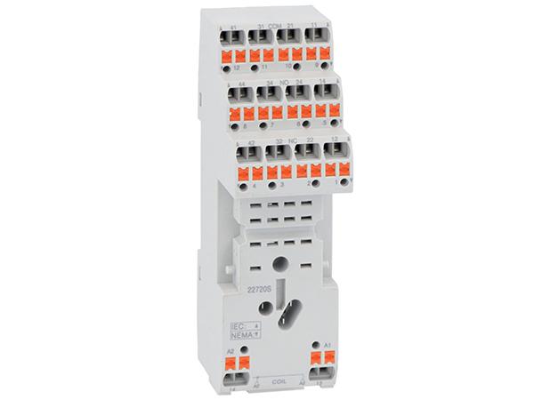Lovato HR SERIES 230V ac DIN Rail Relay Socket, for use with HR SERIES