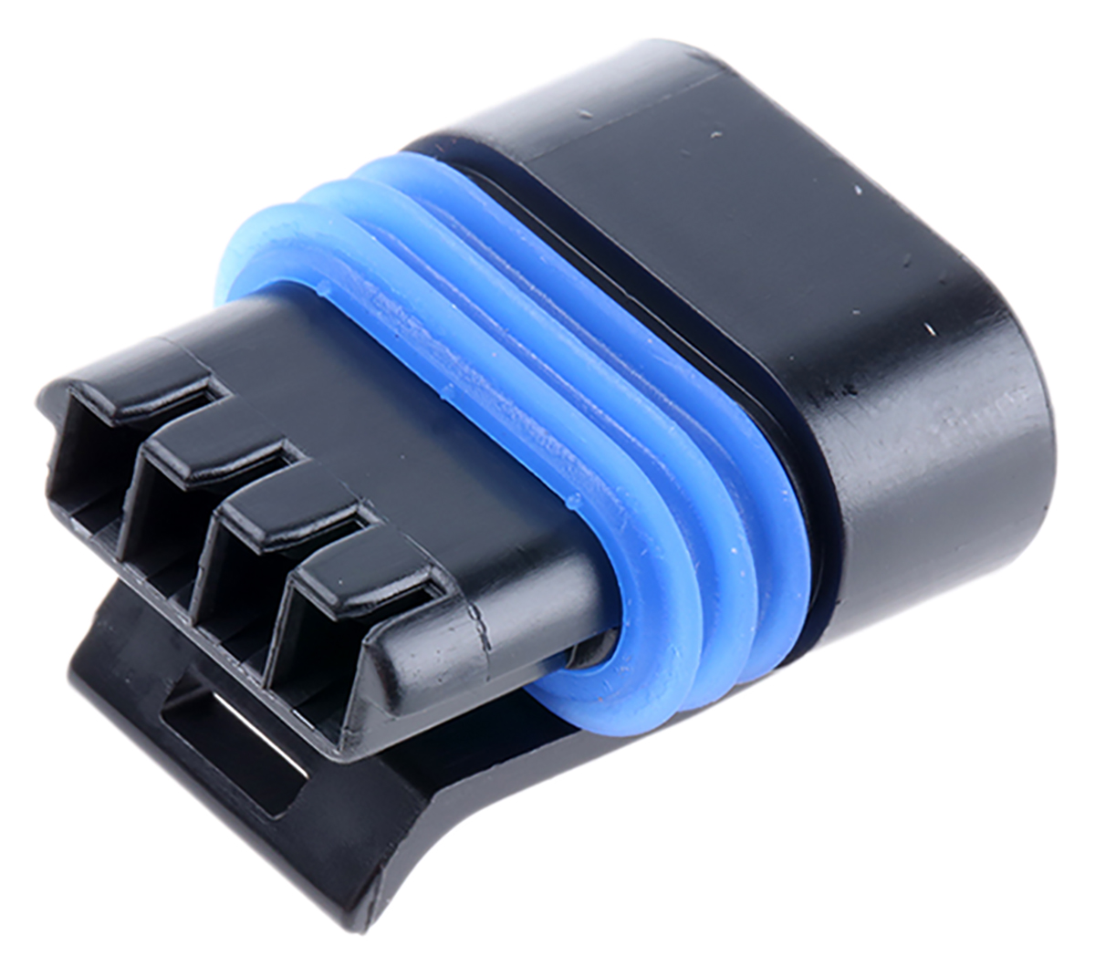 Delphi, Metri-Pack 150.2 Pull-To-Seat Automotive Connector Socket Black Cable Mount 4 Way, Crimp Termination 12162188