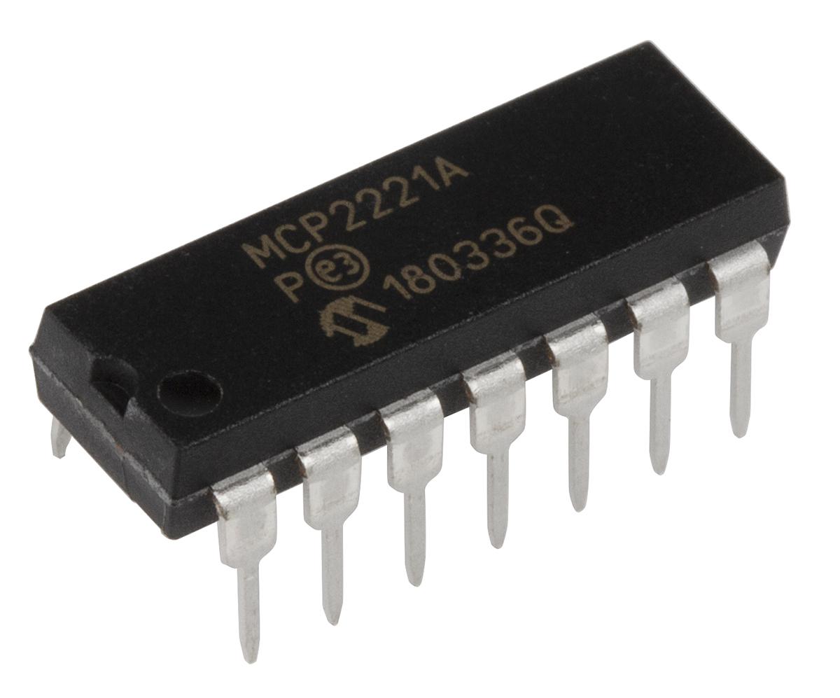 Microchip MCP2221A-I/P, USB Bridge IC, 12Mbps, 3 to 5.5 V, 14-Pin PDIP