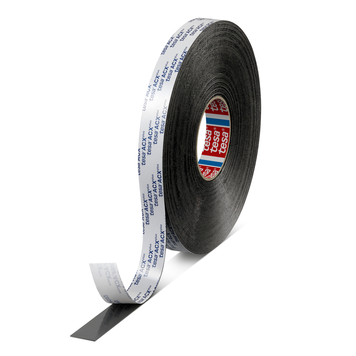 Tesa 07065-00011-22 Black Double Sided Tape, 1.2mm Thick, 48 N/cm, Acrylic Foam Backing, 19mm x 25m