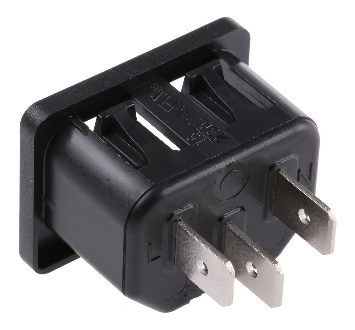 Schurter C14 Snap-In IEC Connector Male, 10A, 250 V