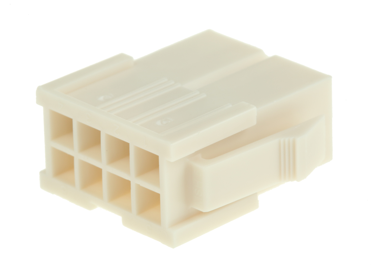 Molex, Mini-Fit Jr Male Connector Housing, 4.2mm Pitch, 8 Way, 2 Row