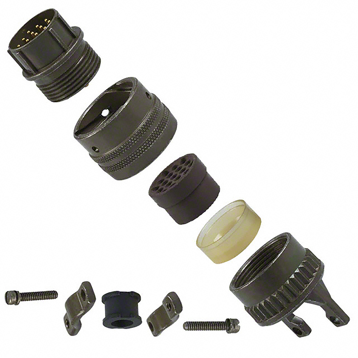 Amphenol Socapex, PT, Copper Alloy 2 Way Cable Mount MIL Spec Circular Connector PlugGreen, Pin Contacts,Shell Size 8,