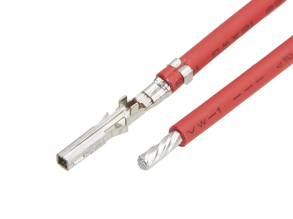 Molex Female Mini-Fit to Pre-Crimped Lead, 150mm, 18AWG, Red