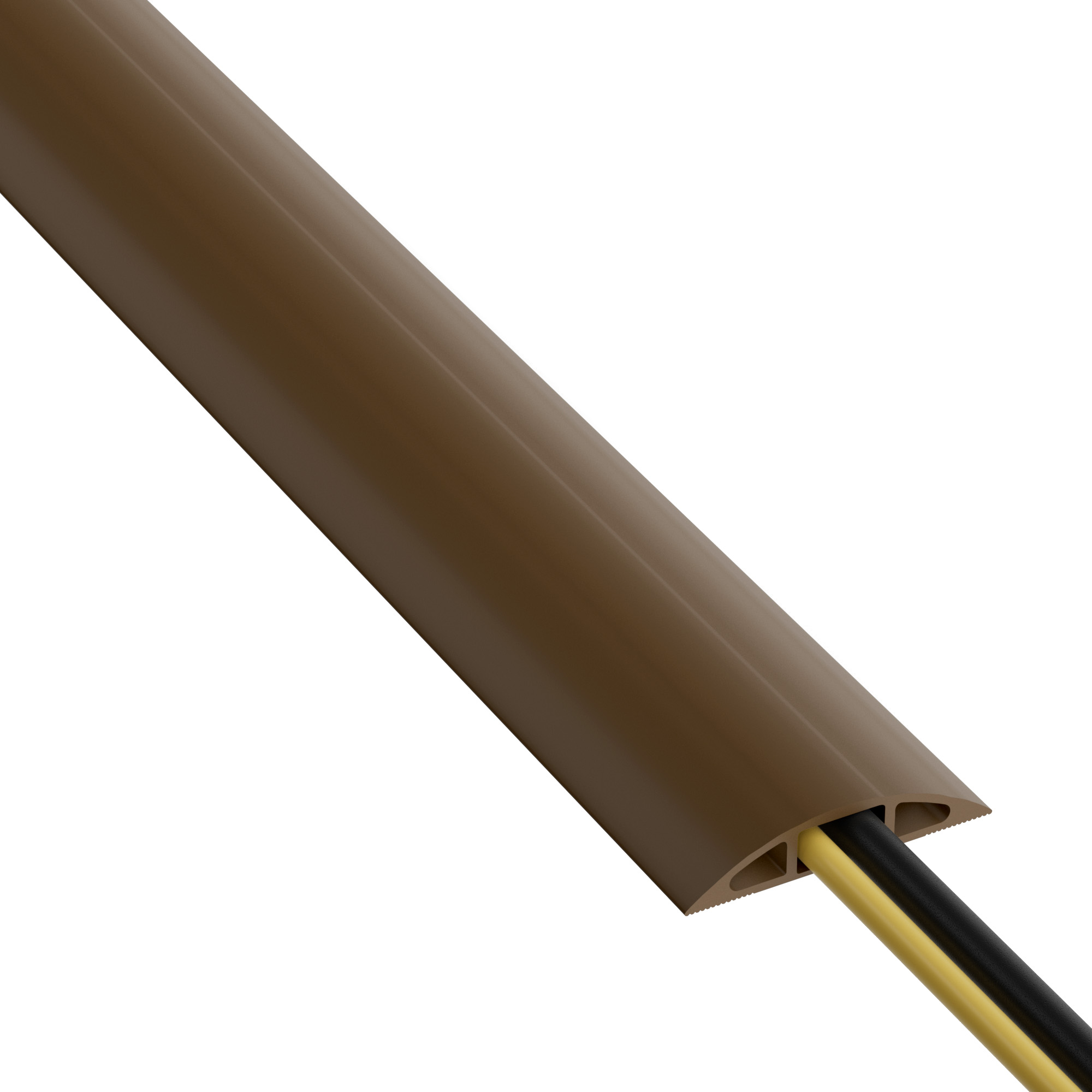 RS PRO 4.5m Brown Cable Cover in PVC, 17mm Inside dia.