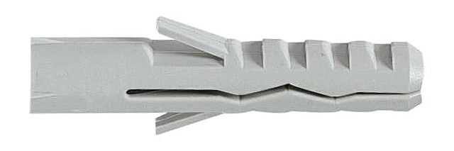 RS PRO Grey Nylon Wall Plug, 70mm Length, 14mm Fixing Hole Diameter