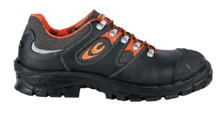 Cofra VILI S3 SRC Unisex Black, Orange Toe Capped Safety Shoes, UK 8, EU 42