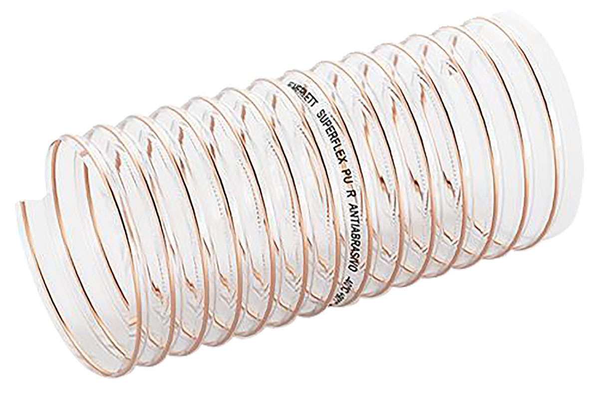Contitech Clear PUR Reinforced Flexible Ducting, 10m, 45mm ID