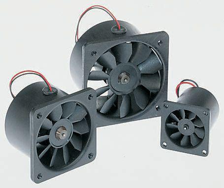 Micronel D340T Series Axial Fan, 12 V dc, DC Operation, 16.56m³/h, 960mW, 100mA Max, 40 x 40 x 36mm