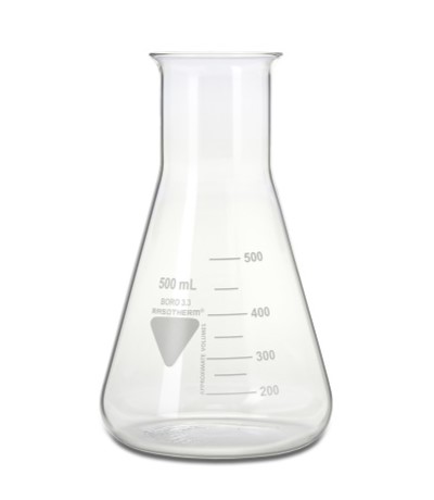 RS PRO Borosilicate Glass 500ml Laboratory Flask