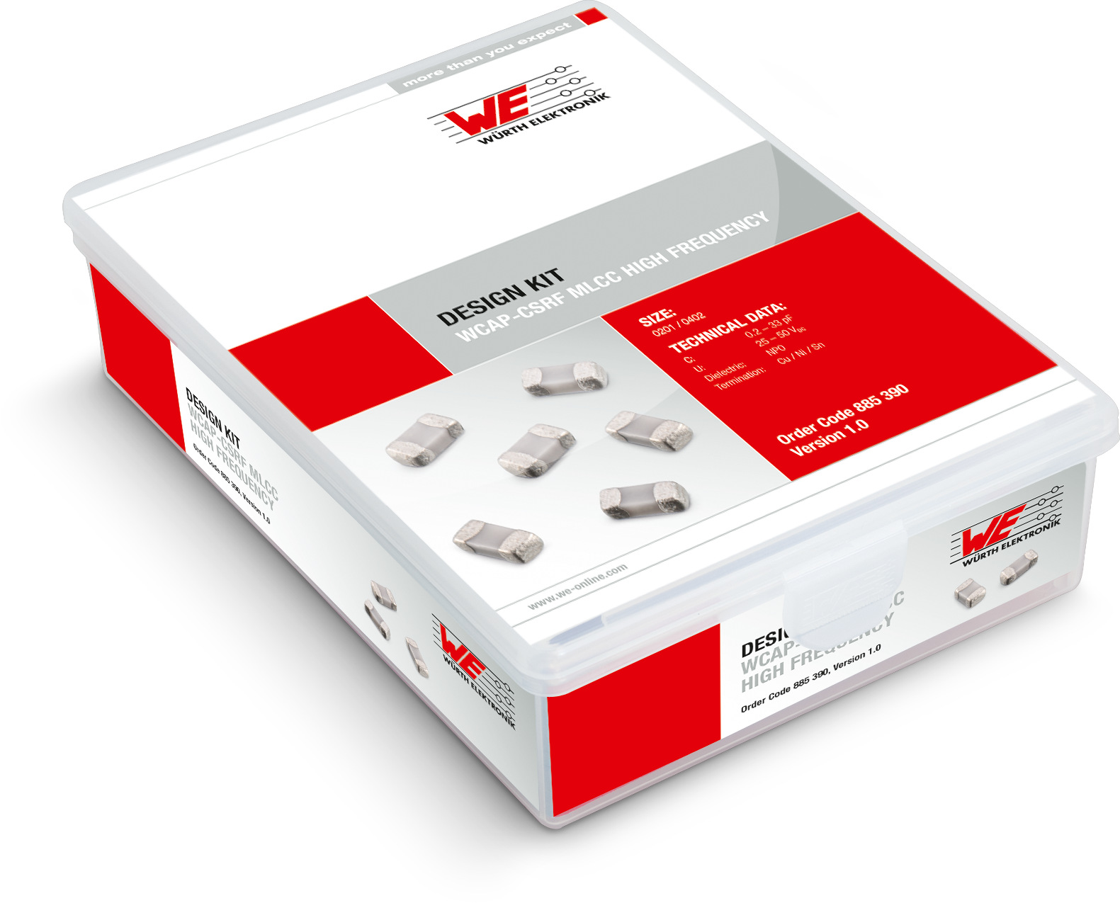 Wurth Elektronik, Surface Mount Ceramic Capacitor Kit 25 pieces