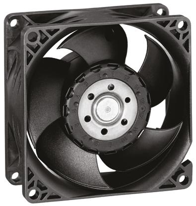 ebm-papst 8200 J Series Axial Fan, 12 V dc, DC Operation, 132.6m³/h, 10W, 833mA Max, 80 x 80 x 38mm
