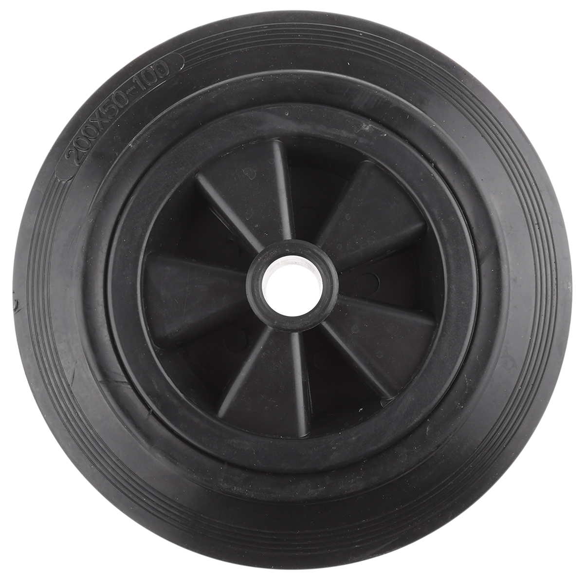 Guitel Hervieu Black Rubber Ageing Resistant Trolley Wheel, 200kg