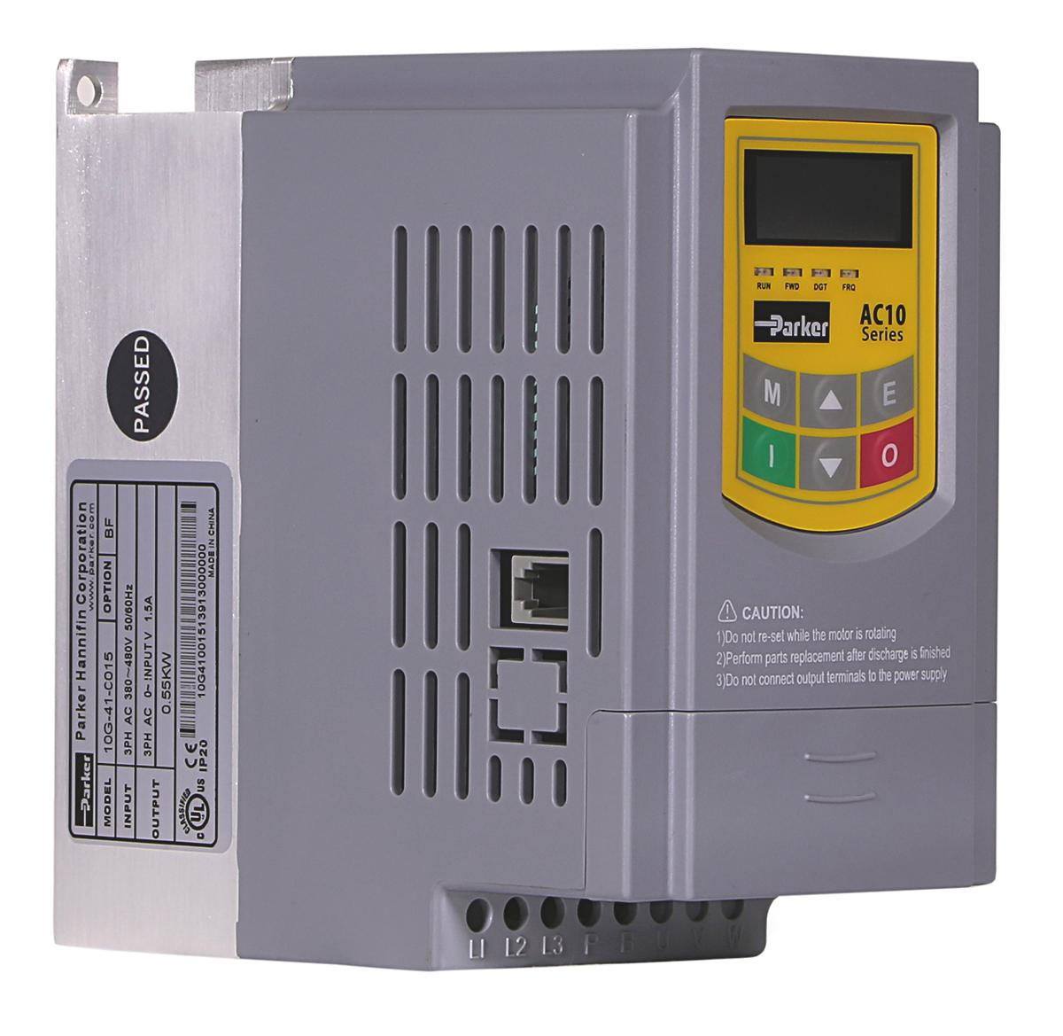 Parker Inverter Drive, 0.2 kW, 3 Phase, 400 V ac, 1.2 A, AC10 Series