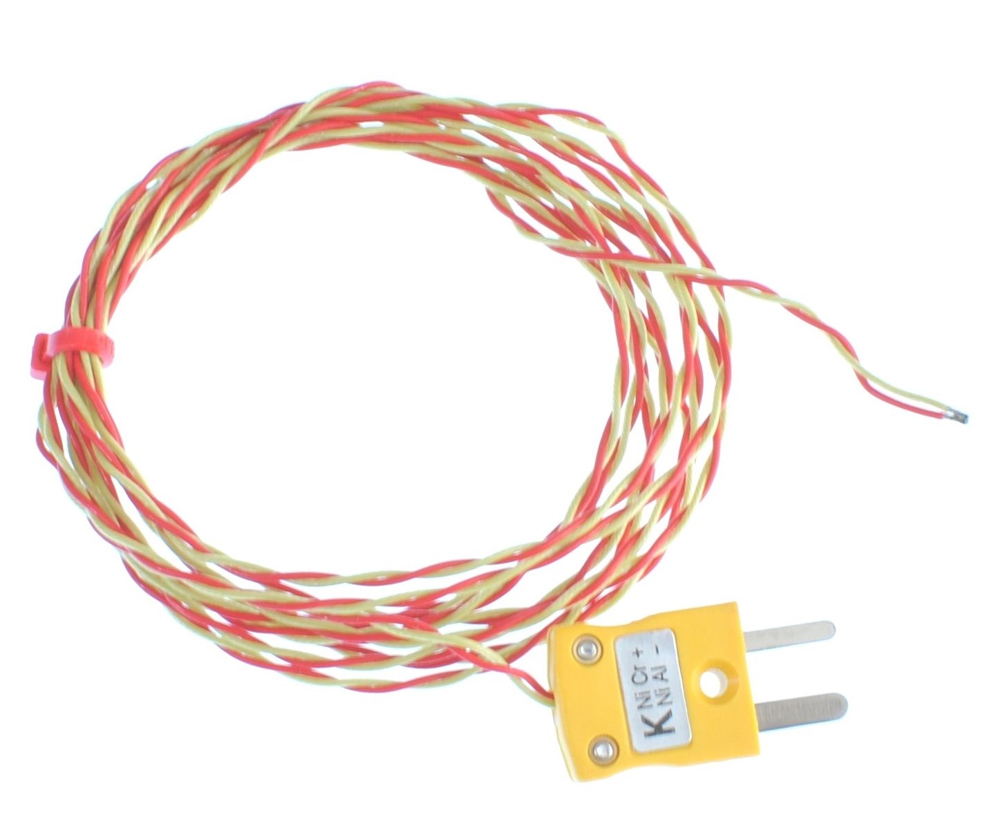 RS PRO Type K Thermocouple 2m Length, 1/0.3mm Diameter, -75°C → +250°C