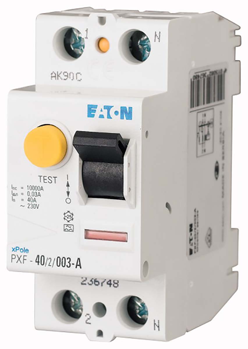 Eaton RCCB, 25A, 2 Pole, 100mA, Type A, 230V ac