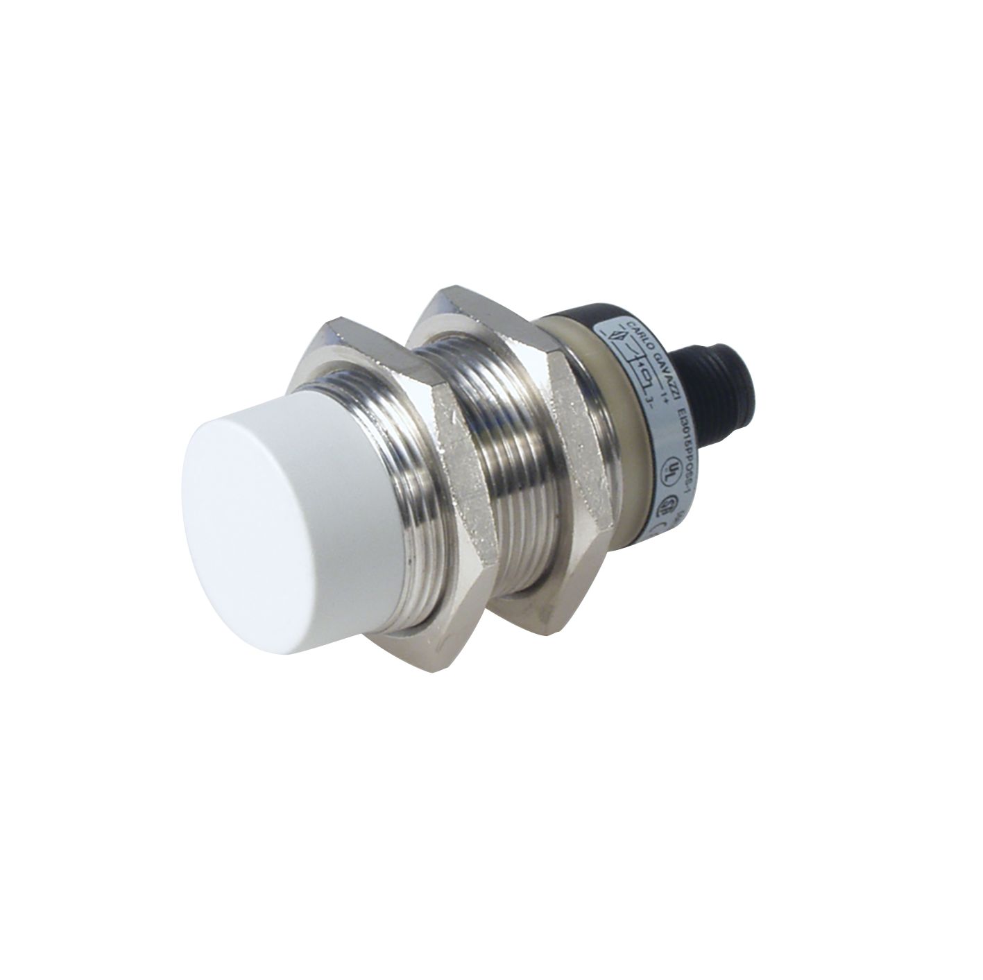 Carlo Gavazzi Inductive Threaded Barrel Proximity Sensor, M30, 15 mm Detection, NPN NO, 10 → 40 V dc