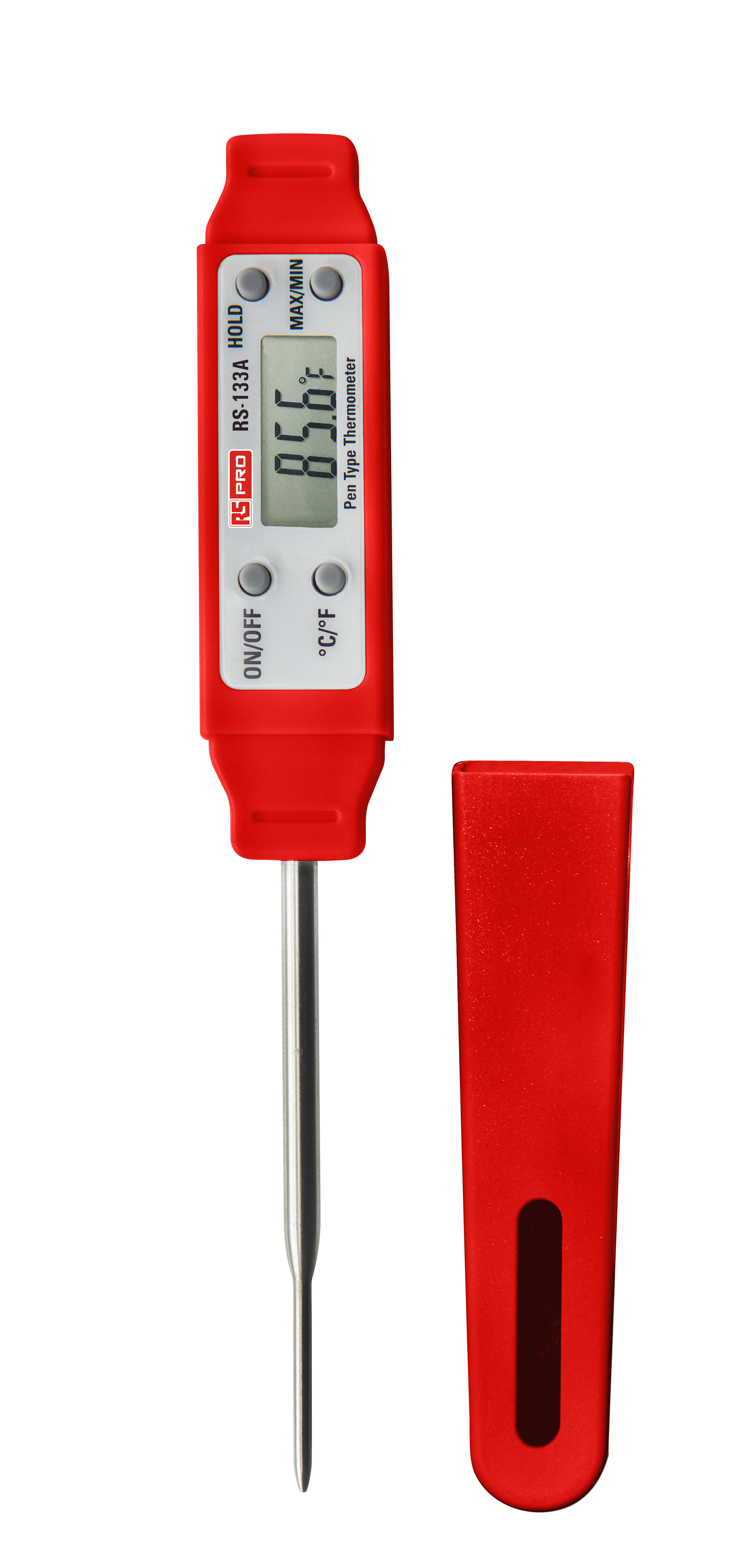 RS PRO Probe Digital Thermometer for Multipurpose Use, NTC Probe, +200°C Max, 2% Accuracy - With SYS Calibration