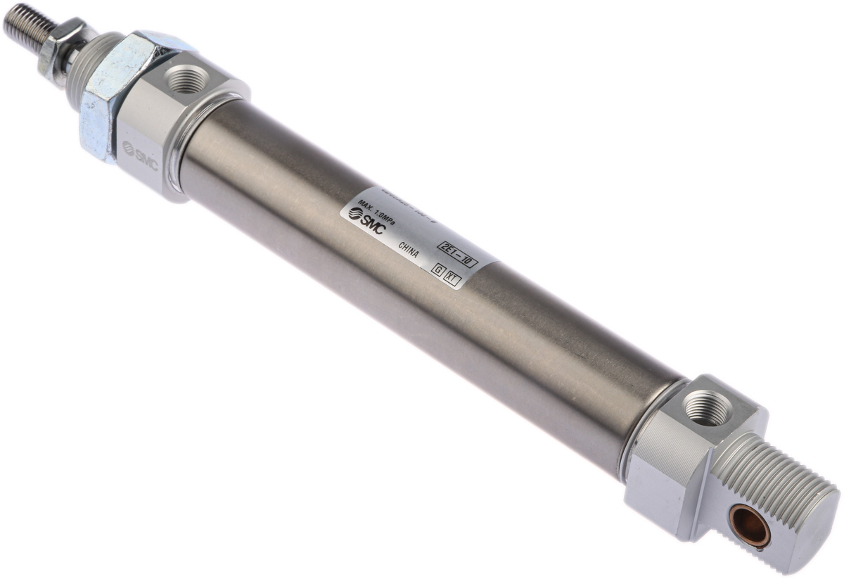 SMC 100 mm Pneumatic Piston Rod Cylinder - CD85 Series, Double Acting Acting