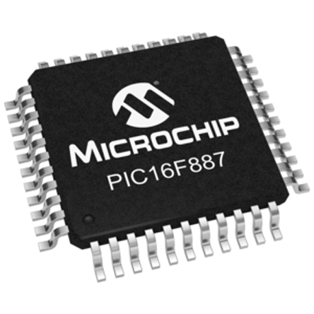 Microchip PIC16F887-I/PT, 8 bit PIC, PIC16F887 Microcontroller, 40 MHz, 14kB FLASH, 44-Pin TQFP