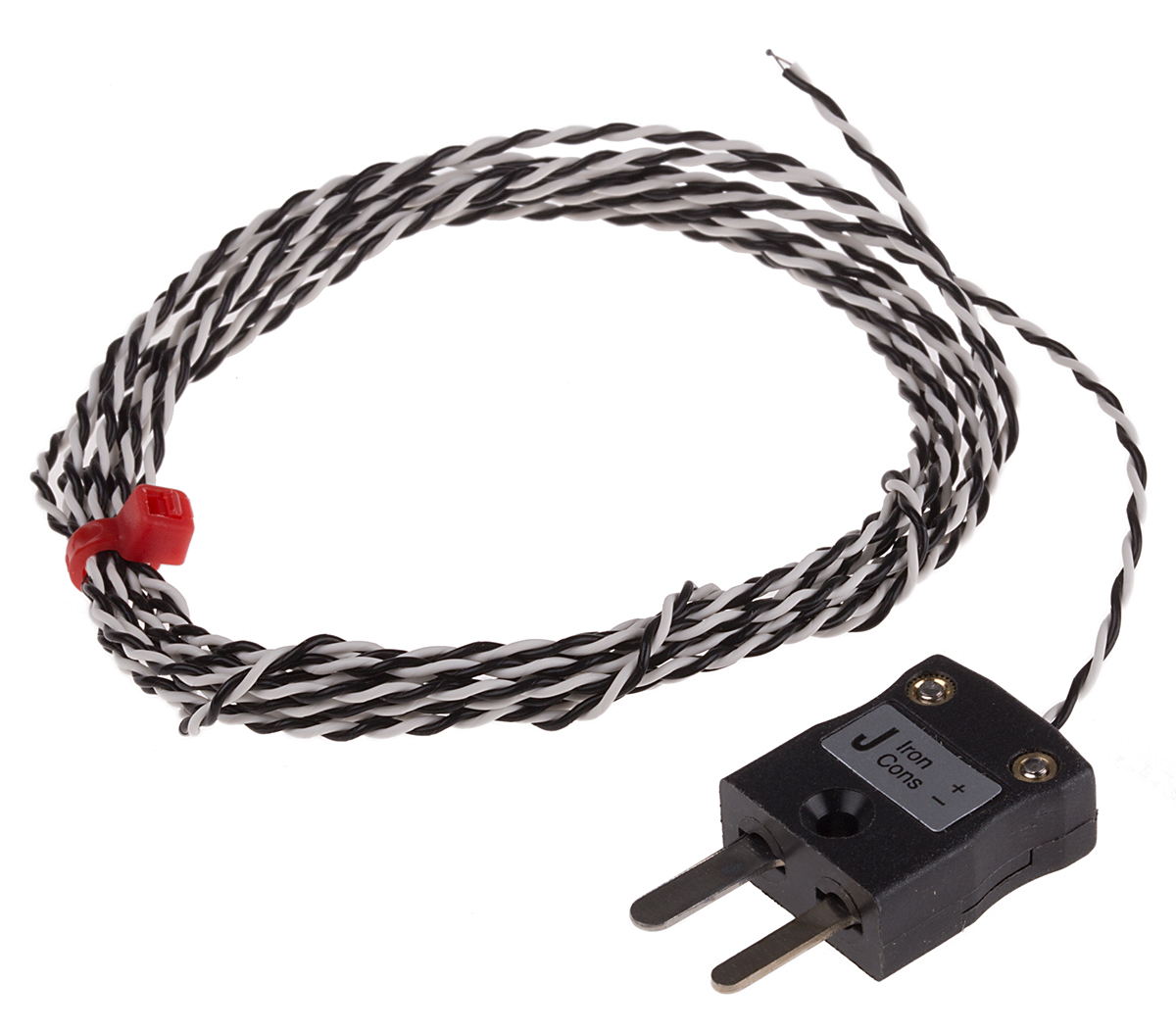 RS PRO Type J Exposed Junction Thermocouple 2m Length, 1/0.2mm Diameter → +260°C