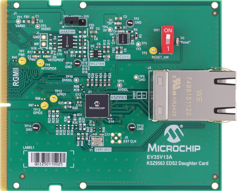 Microchip KSZ Ethernet Evaluation Kit for Microchip KSZ9563 25MHz EV35V13A