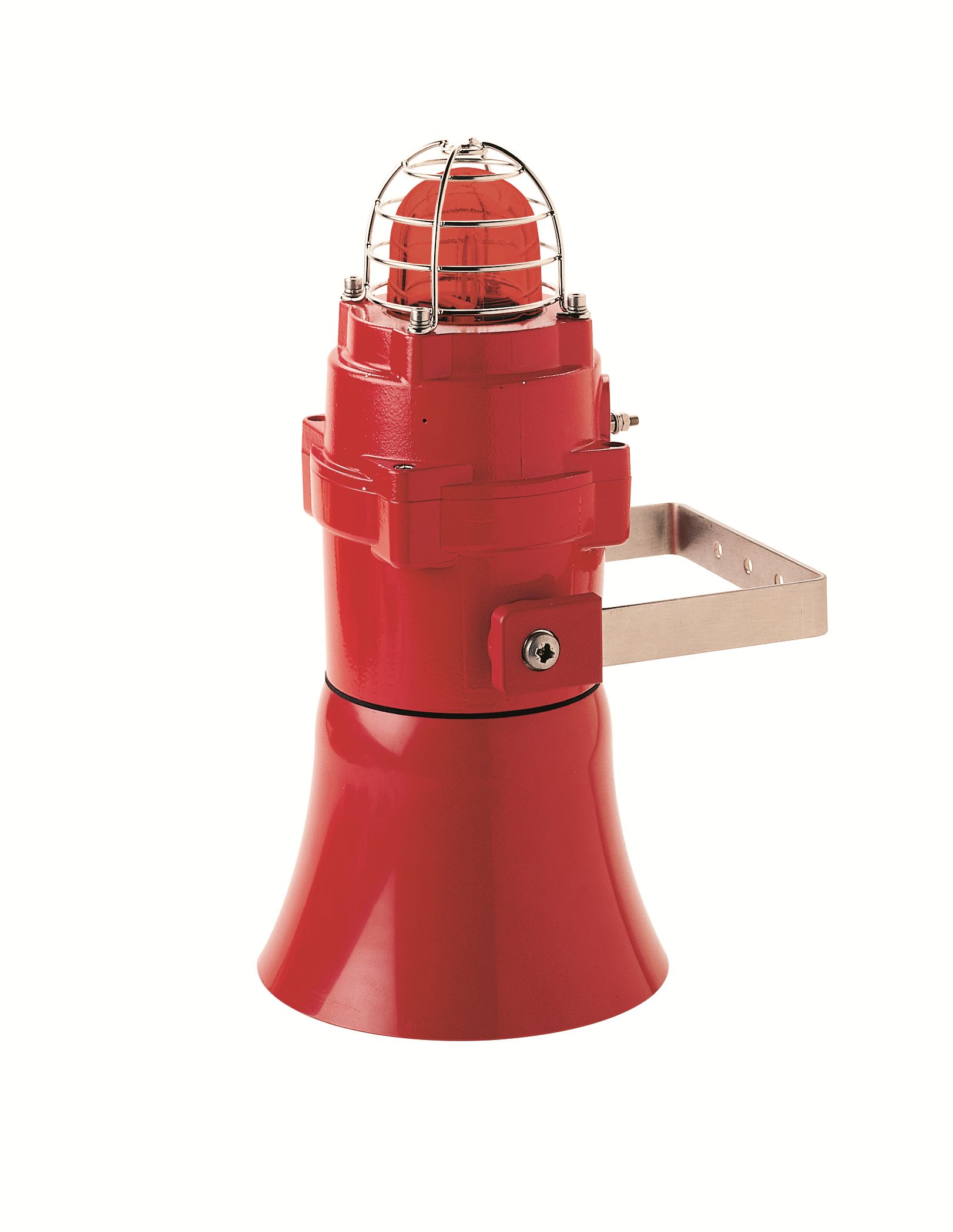 Pfannenberg BEx Series Red Beacon, 24 V dc, IP67, Stainless Steel Bracket, 110dB at 1 Metre