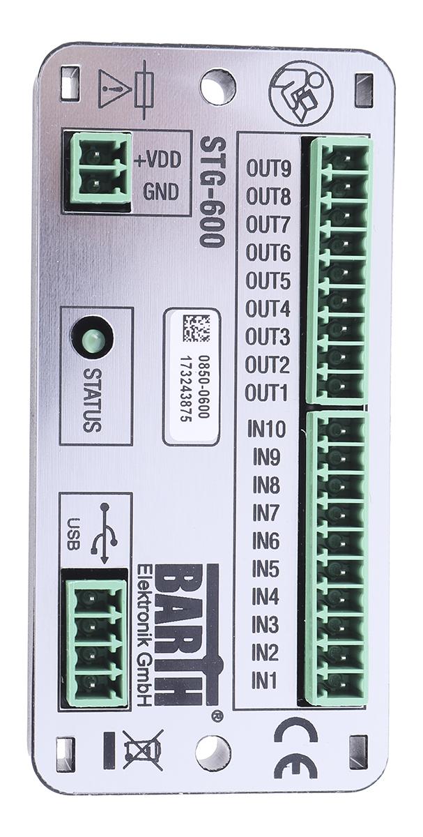 BARTH lococube mini-PLC Series PLC I/O Module for Use with STG-600, 7 → 32 V dc Supply, Mosfet, Solid State