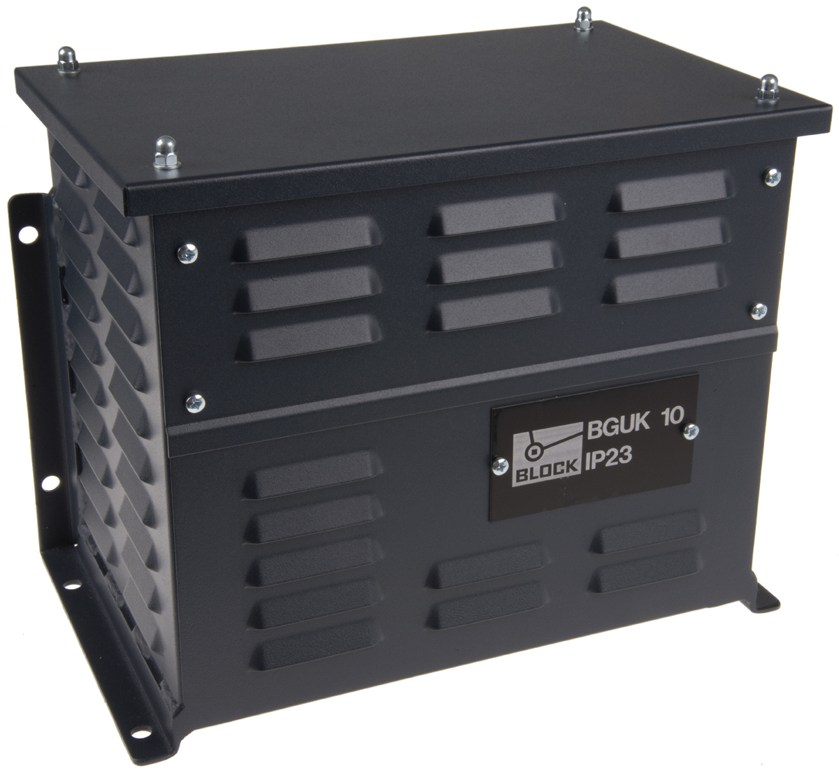 Block Blue Steel Power Supply Case, IP23, 200 x 320 x 265mm