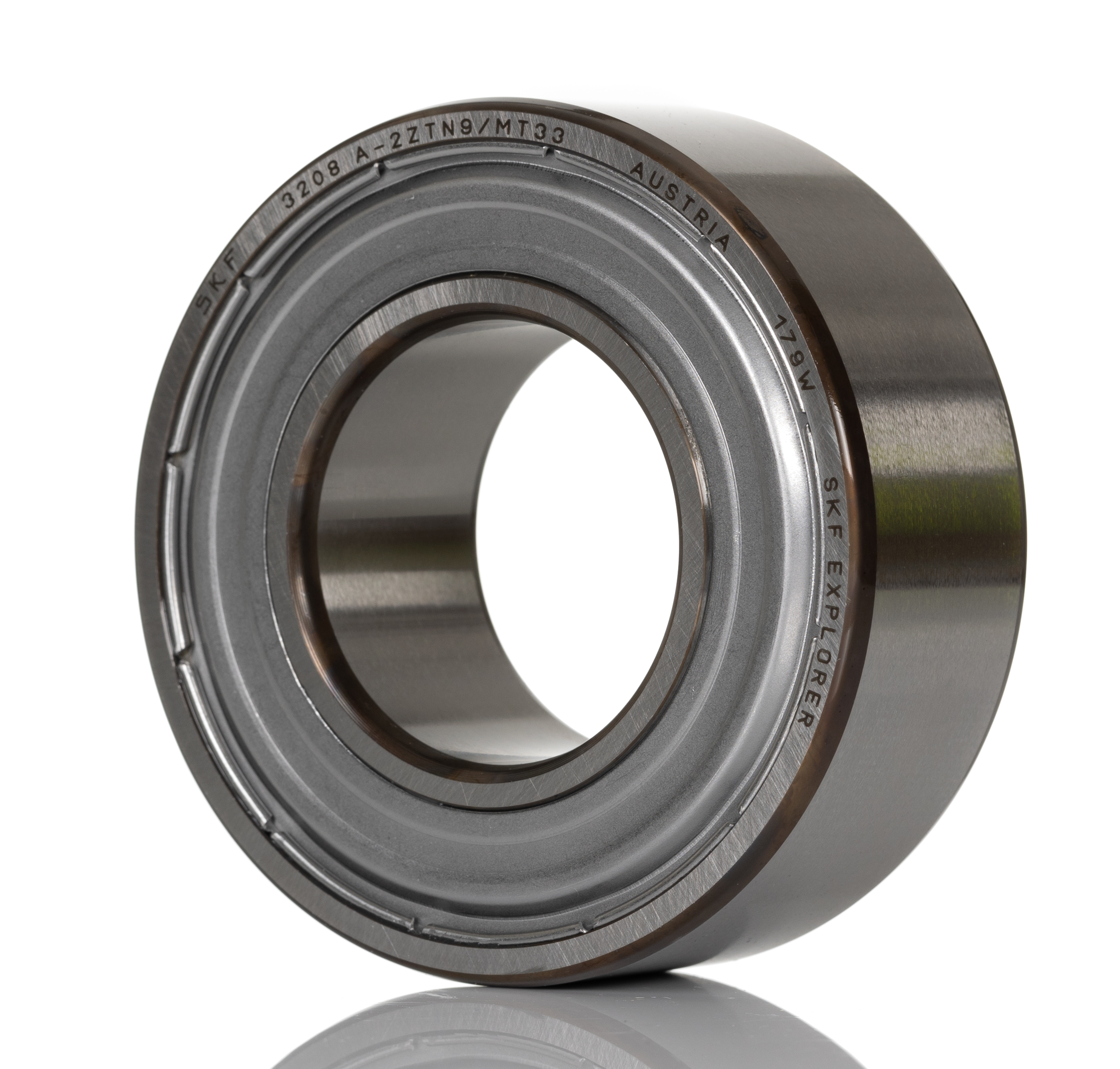 SKF 3208 A-2ZTN9/MT33 2 Row Ball Bearing - 40 mm ID, 80 mm OD 30.2 mm Race Width