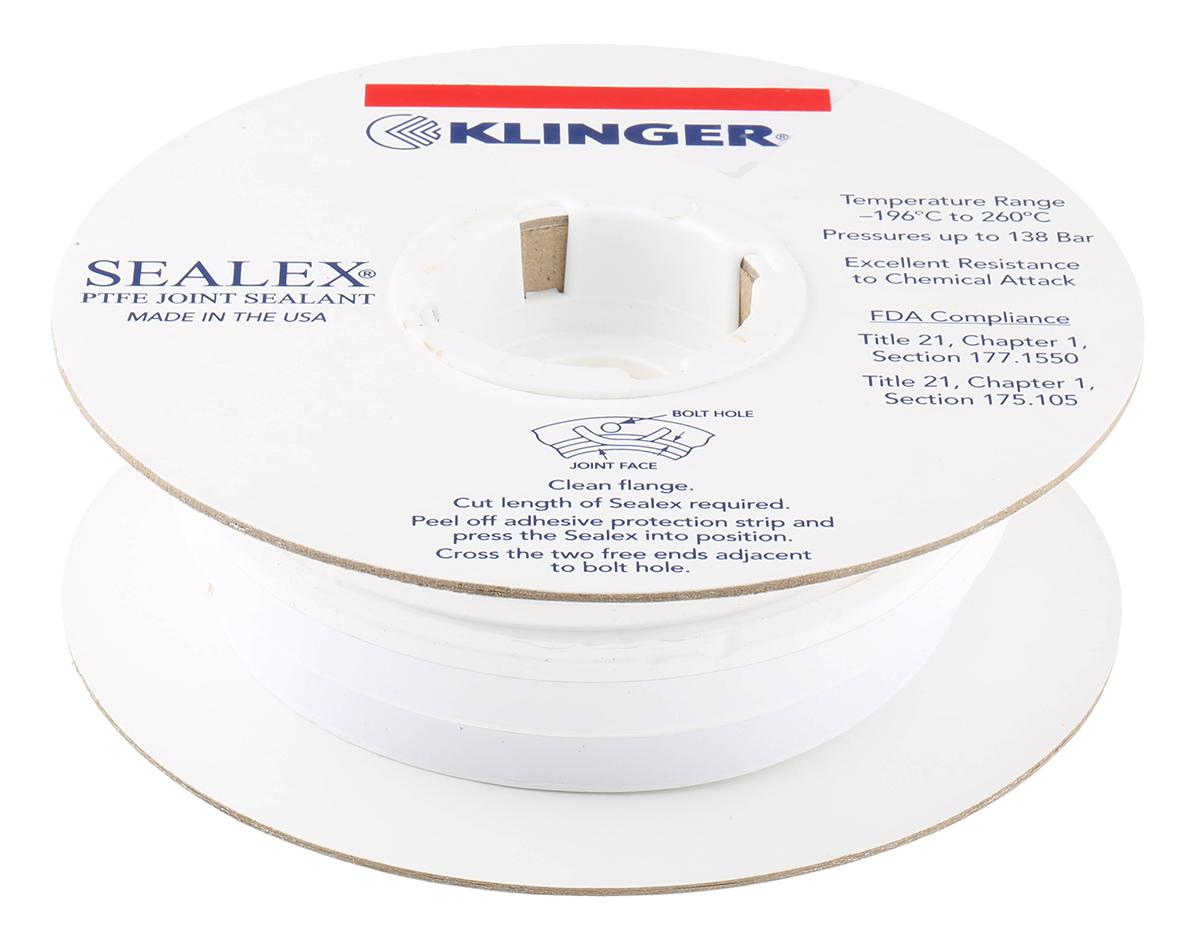 Klinger White PTFE Tape, 5m x 14mm x 5mm