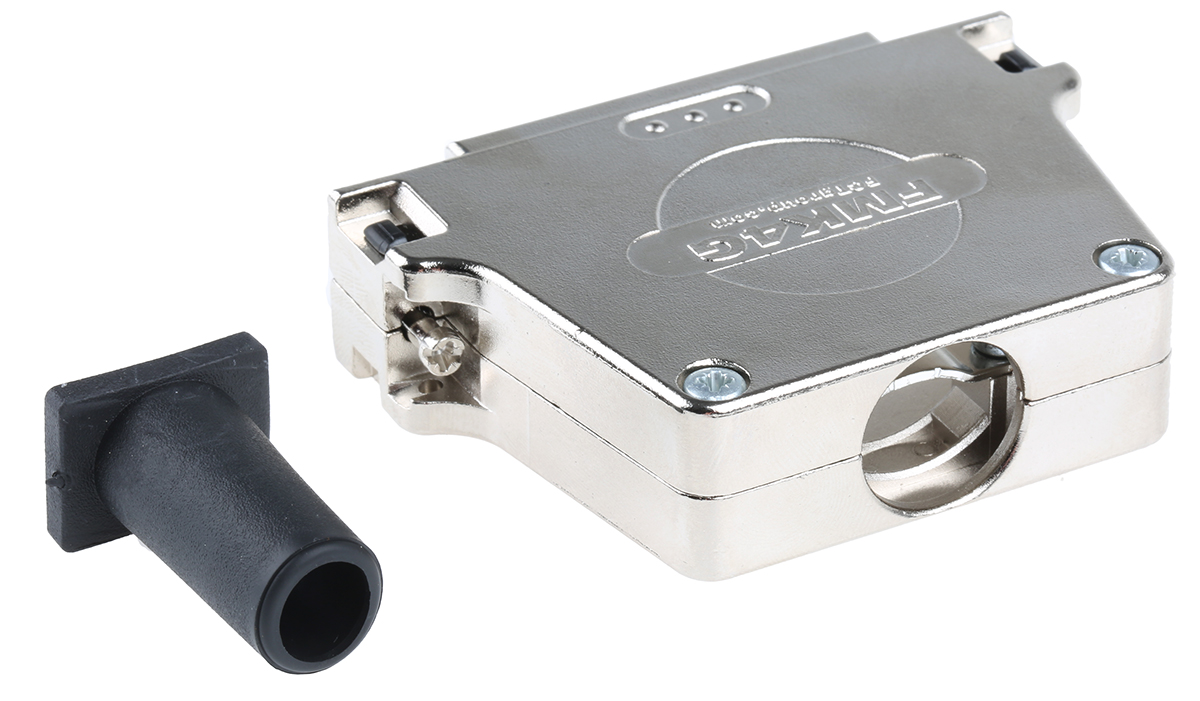 FCT from Molex FMK Series Die Cast Zinc D Sub Backshell, 37 Way, Strain Relief