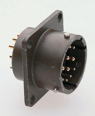 Amphenol Socapex, 451 10 Way Panel Mount MIL Spec Circular Connector Receptacle, Socket Contacts,Shell Size 12, Bayonet