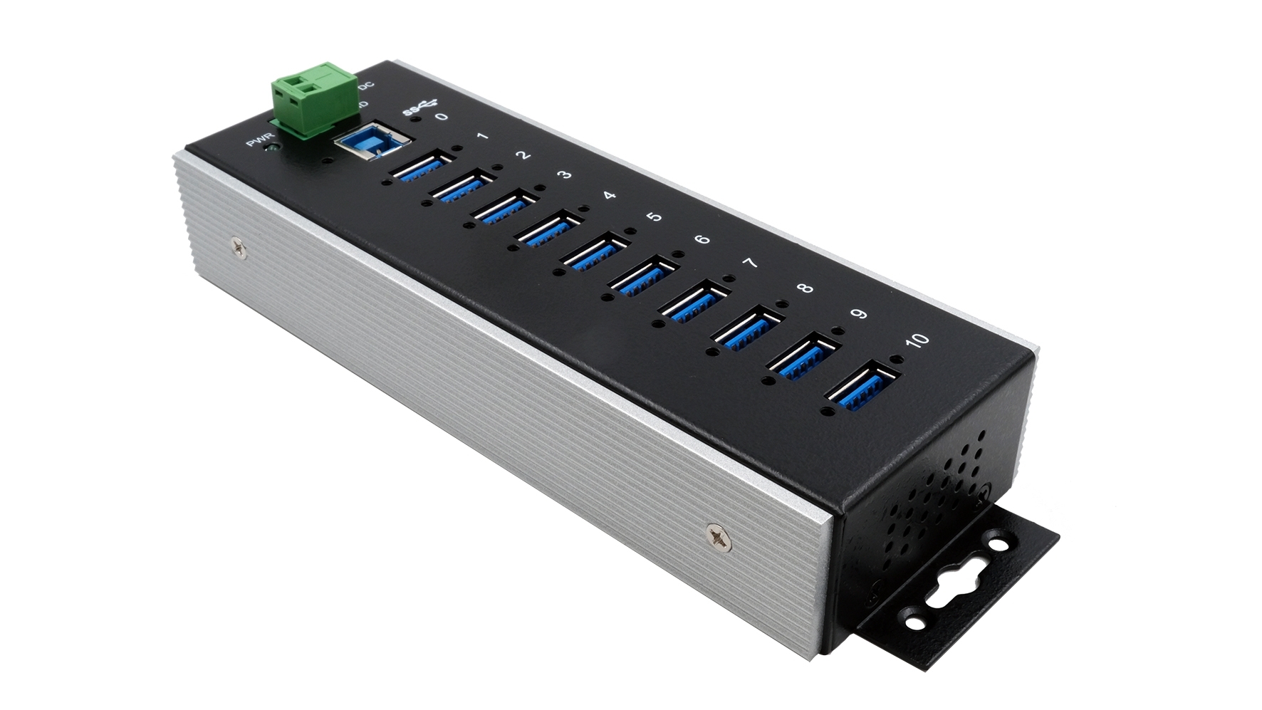 Exsys 10 Port USB 3.2  Hub, USB Bus Powered, 198 x 62 x 39mm
