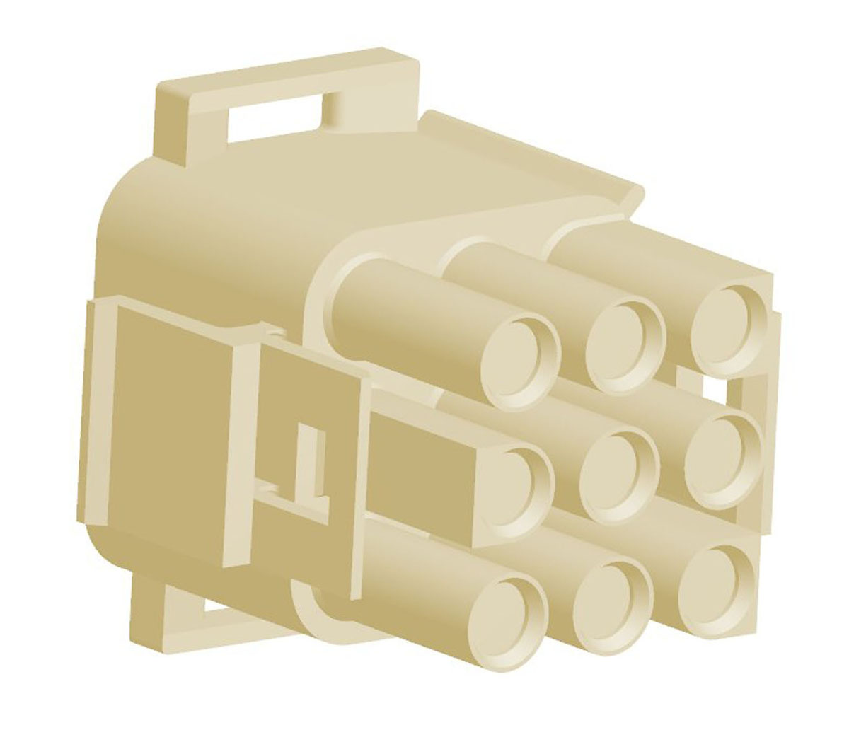 TE Connectivity, Universal MATE-N-LOK Male Connector Housing, 6.35mm Pitch, 9 Way, 3 Row