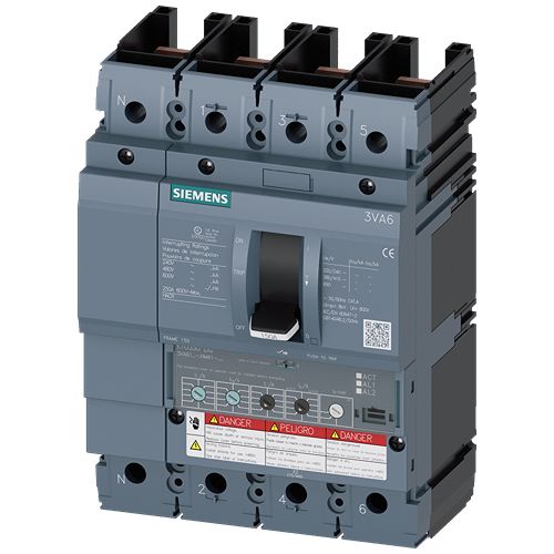 Siemens, Sentron MCCB Molded Case Circuit Breaker 4P 40A, Breaking Capacity 2.5 kA