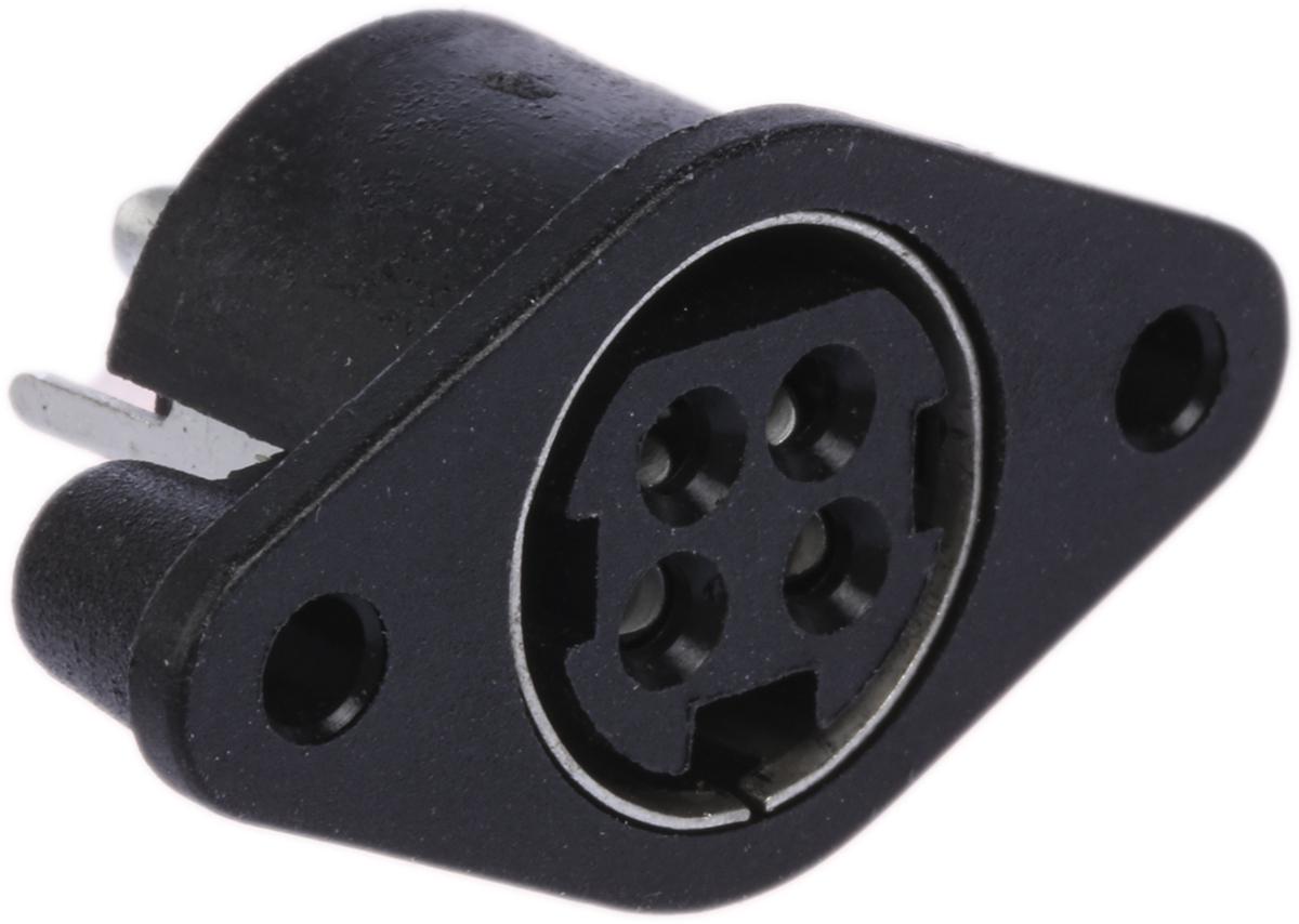 Kycon, KPJX DC Socket Rated At 7.5A, 20 V dc, Panel Mount, length 25.2mm, Tin