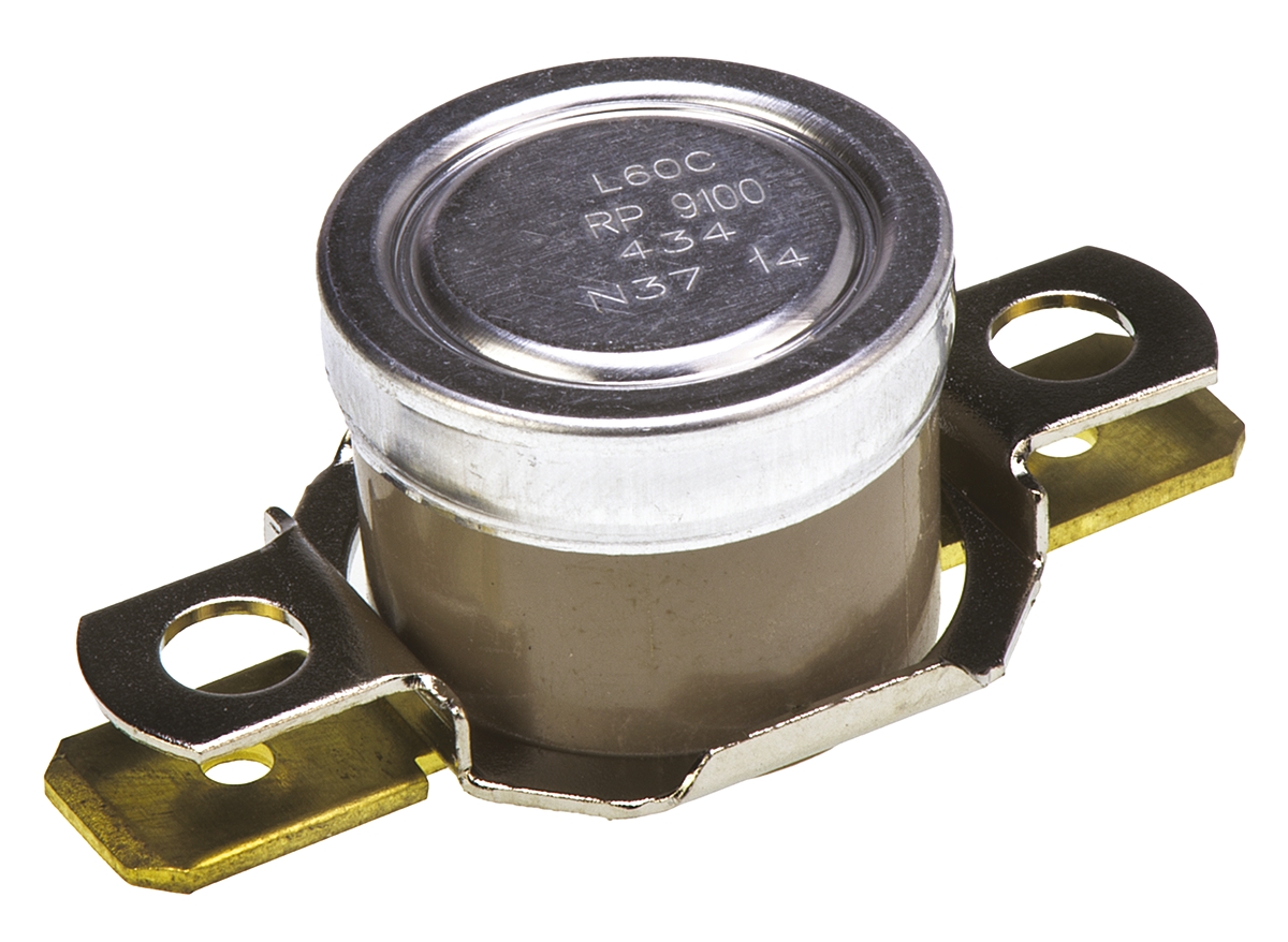 Honeywell Bi-Metallic Thermostat, Opens at +60°C, Closes at +45°C, +186°C Max, NC, Automatic Reset