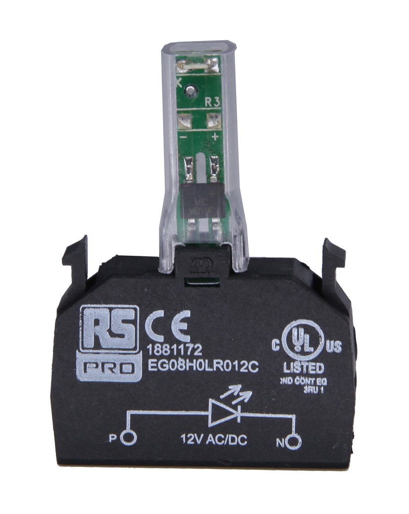 RS PRO Light Block, 12V ac/dc, Blue Light