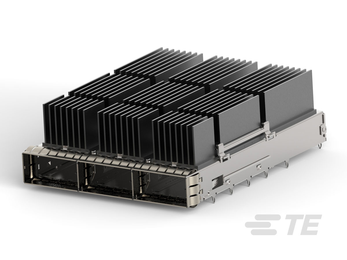 TE Connectivity QSFP Connector, Cage & Heatsink 3-Port 1-Position, 2342886-3