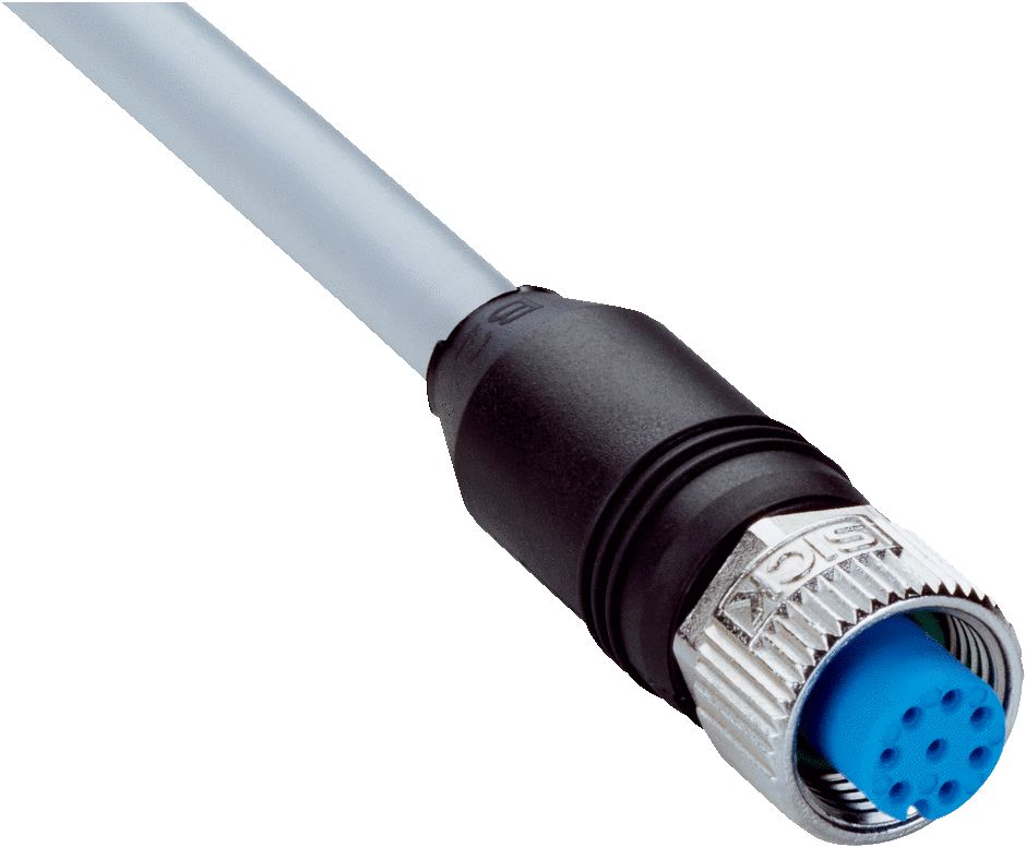 SICK Female 4 way Straight M12 to Male 4 way Straight M12 Connector Cable, 30 m