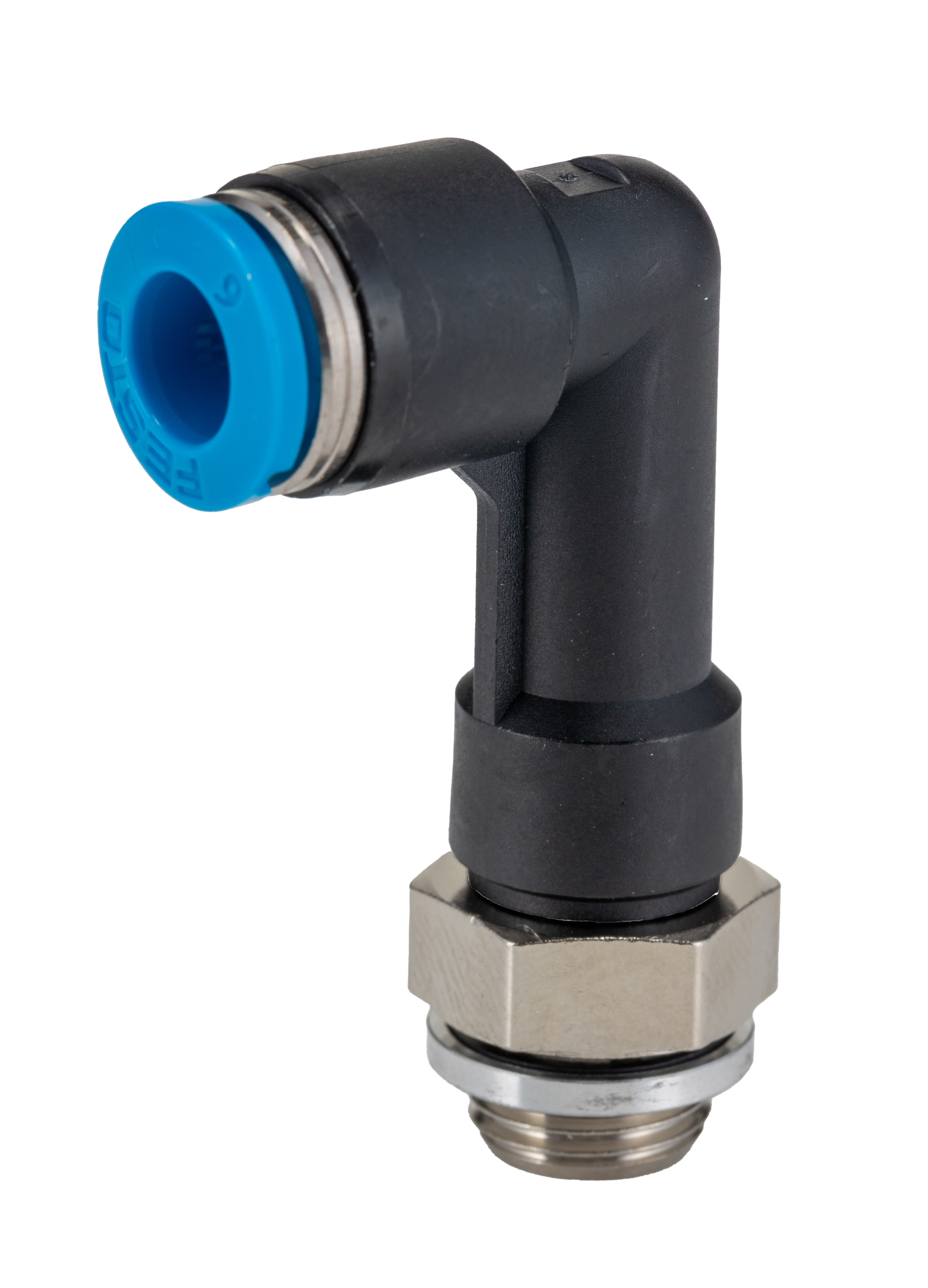 Festo QS Series Elbow Threaded Adaptor, G 1/8 Male to Push In 6 mm, Threaded-to-Tube Connection Style, 186128