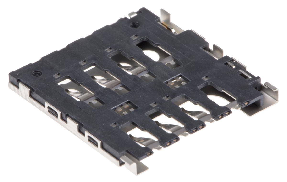 Molex 6 Way Right Angle Micro Memory Card Connector With Solder Termination